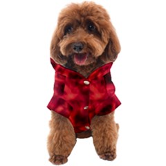 Cadmium Red Abstract Stars Dog Coat
