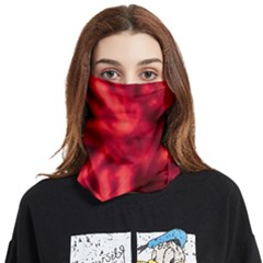 Cadmium Red Abstract Stars Face Covering Bandana (two Sides)