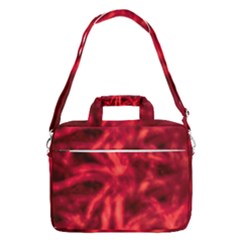 Cadmium Red Abstract Stars Macbook Pro Shoulder Laptop Bag  by DimitriosArt