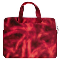 Cadmium Red Abstract Stars Macbook Pro Double Pocket Laptop Bag (large) by DimitriosArt