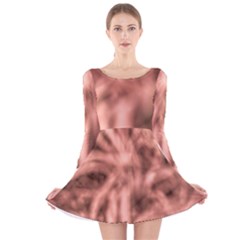 Rose Abstract Stars Long Sleeve Velvet Skater Dress