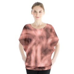 Rose Abstract Stars Batwing Chiffon Blouse