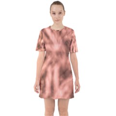 Rose Abstract Stars Sixties Short Sleeve Mini Dress