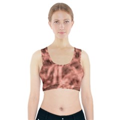 Rose Abstract Stars Sports Bra With Pocket