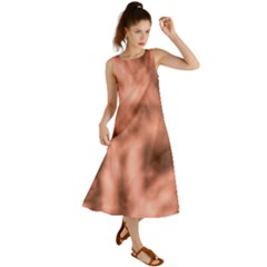 Rose Abstract Stars Summer Maxi Dress