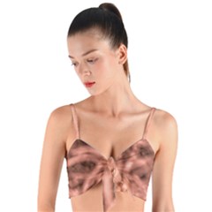 Rose Abstract Stars Woven Tie Front Bralet