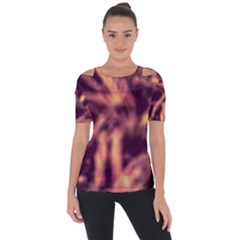 Topaz  Abstract Stars Shoulder Cut Out Short Sleeve Top