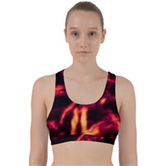 Lava Abstract Stars Back Weave Sports Bra by DimitriosArt