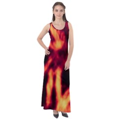 Lava Abstract Stars Sleeveless Velour Maxi Dress
