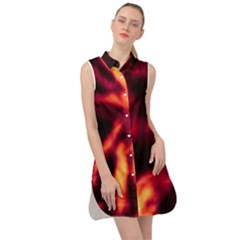 Lava Abstract Stars Sleeveless Shirt Dress