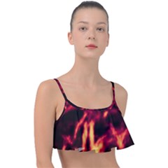 Lava Abstract Stars Frill Bikini Top