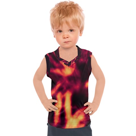 Lava Abstract Stars Kids  Sport Tank Top by DimitriosArt