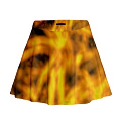 Golden Abstract Stars Mini Flare Skirt by DimitriosArt