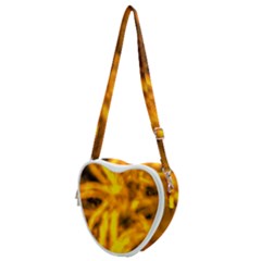 Golden Abstract Stars Heart Shoulder Bag by DimitriosArt