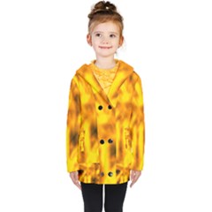 Golden Abstract Stars Kids  Double Breasted Button Coat by DimitriosArt