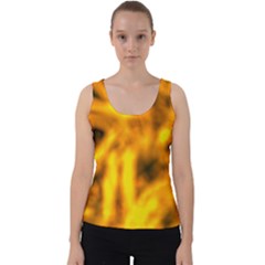 Golden Abstract Stars Velvet Tank Top by DimitriosArt