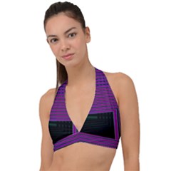 Gradient Halter Plunge Bikini Top by Sparkle