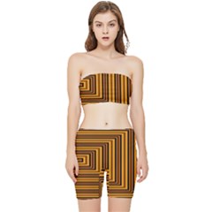 Gradient Stretch Shorts And Tube Top Set by Sparkle