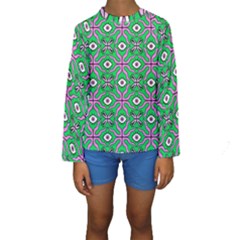 Abstract Illustration With Eyes Kids  Long Sleeve Swimwear by SychEva