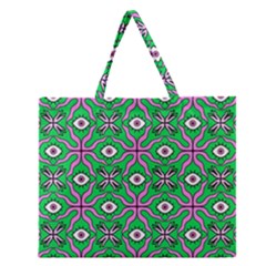 Abstract Illustration With Eyes Zipper Large Tote Bag by SychEva