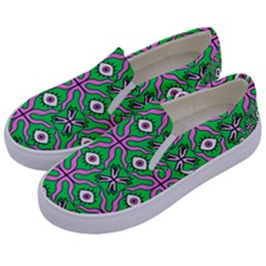 Abstract Illustration With Eyes Kids  Canvas Slip Ons by SychEva