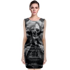 Bw Creepy Fantasy Scene Artwork Classic Sleeveless Midi Dress by dflcprintsclothing