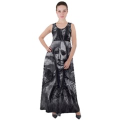 Bw Creepy Fantasy Scene Artwork Empire Waist Velour Maxi Dress by dflcprintsclothing