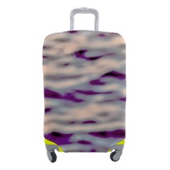 Orange  Waves Abstract Series No1 Luggage Cover (small) by DimitriosArt