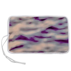 Orange  Waves Abstract Series No1 Pen Storage Case (s) by DimitriosArt