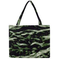 Green  Waves Abstract Series No5 Mini Tote Bag by DimitriosArt