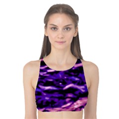 Purple  Waves Abstract Series No1 Tank Bikini Top by DimitriosArt