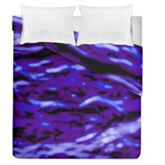 Purple  Waves Abstract Series No2 Duvet Cover Double Side (queen Size) by DimitriosArt