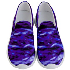 Purple  Waves Abstract Series No2 Men s Lightweight Slip Ons by DimitriosArt