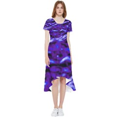 Purple  Waves Abstract Series No2 High Low Boho Dress by DimitriosArt