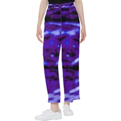 Purple  Waves Abstract Series No2 Women s Pants  by DimitriosArt