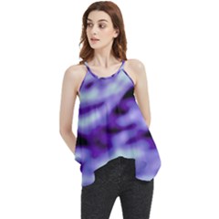 Purple  Waves Abstract Series No3 Flowy Camisole Tank Top by DimitriosArt