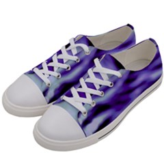 Purple  Waves Abstract Series No3 Men s Low Top Canvas Sneakers by DimitriosArt