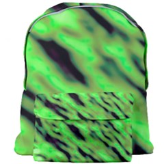 Green  Waves Abstract Series No7 Giant Full Print Backpack by DimitriosArt