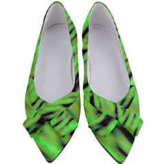 Green  Waves Abstract Series No7 Women s Bow Heels