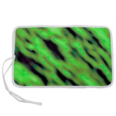 Green  Waves Abstract Series No7 Pen Storage Case (m)