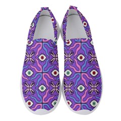 Abstract Illustration With Eyes Women s Slip On Sneakers by SychEva