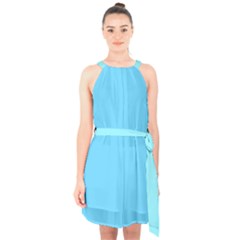 Reference Halter Collar Waist Tie Chiffon Dress by VernenInk