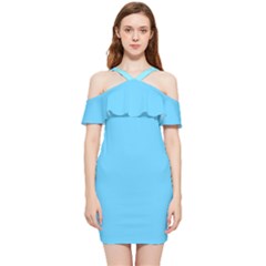 Reference Shoulder Frill Bodycon Summer Dress