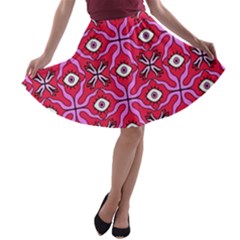 Abstract Illustration With Eyes A-line Skater Skirt by SychEva