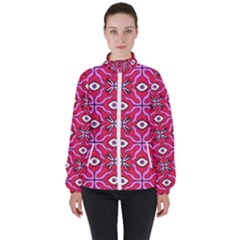 Abstract Illustration With Eyes Women s High Neck Windbreaker by SychEva