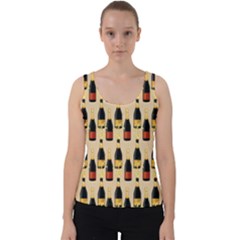 Champagne For The Holiday Velvet Tank Top by SychEva