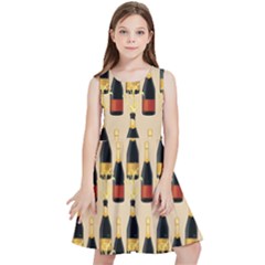 Champagne For The Holiday Kids  Skater Dress by SychEva