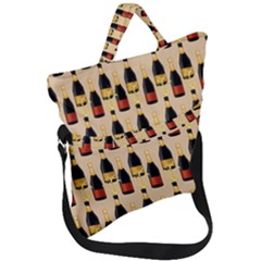Champagne For The Holiday Fold Over Handle Tote Bag by SychEva