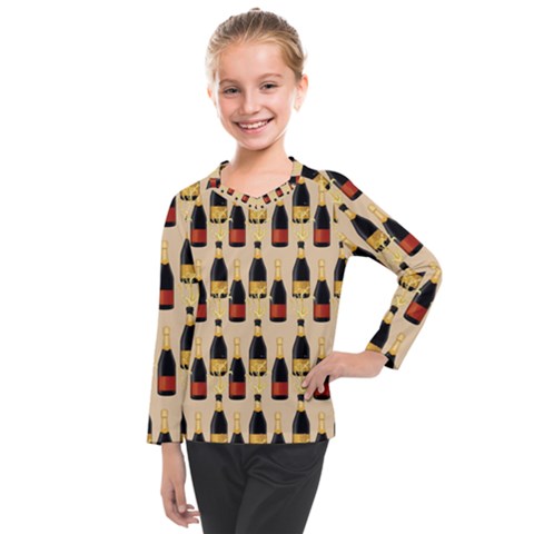 Champagne For The Holiday Kids  Long Mesh Tee by SychEva