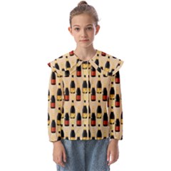 Champagne For The Holiday Kids  Peter Pan Collar Blouse by SychEva